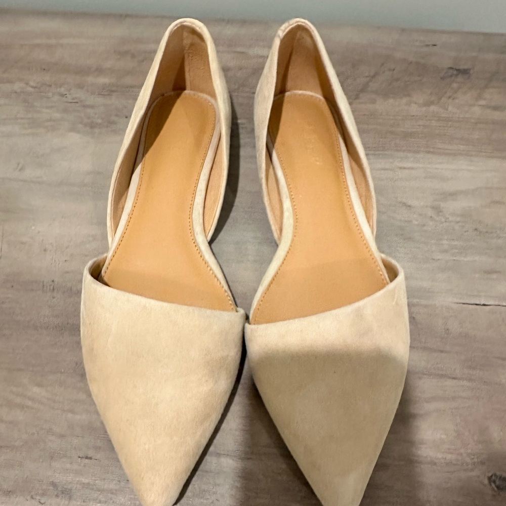 JCrew Zoe sueded d'Orsay flats